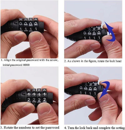 Helokeep 5-digit combination bike lock