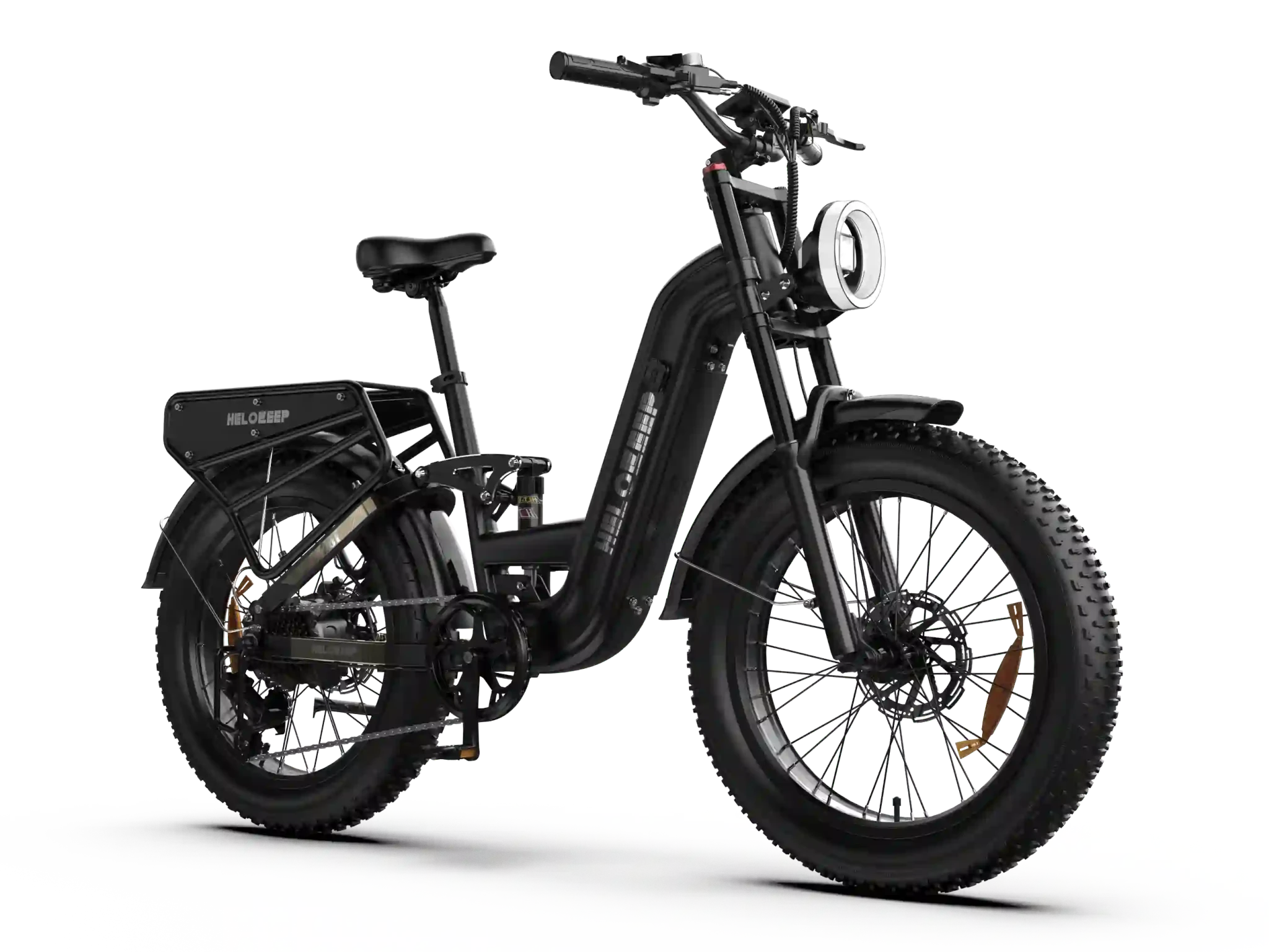 -Helokeep 26F Fat Tire Electric Bike - black- - Helokeep